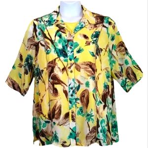 TanJay 2-piece, blouse with tank top, size 16